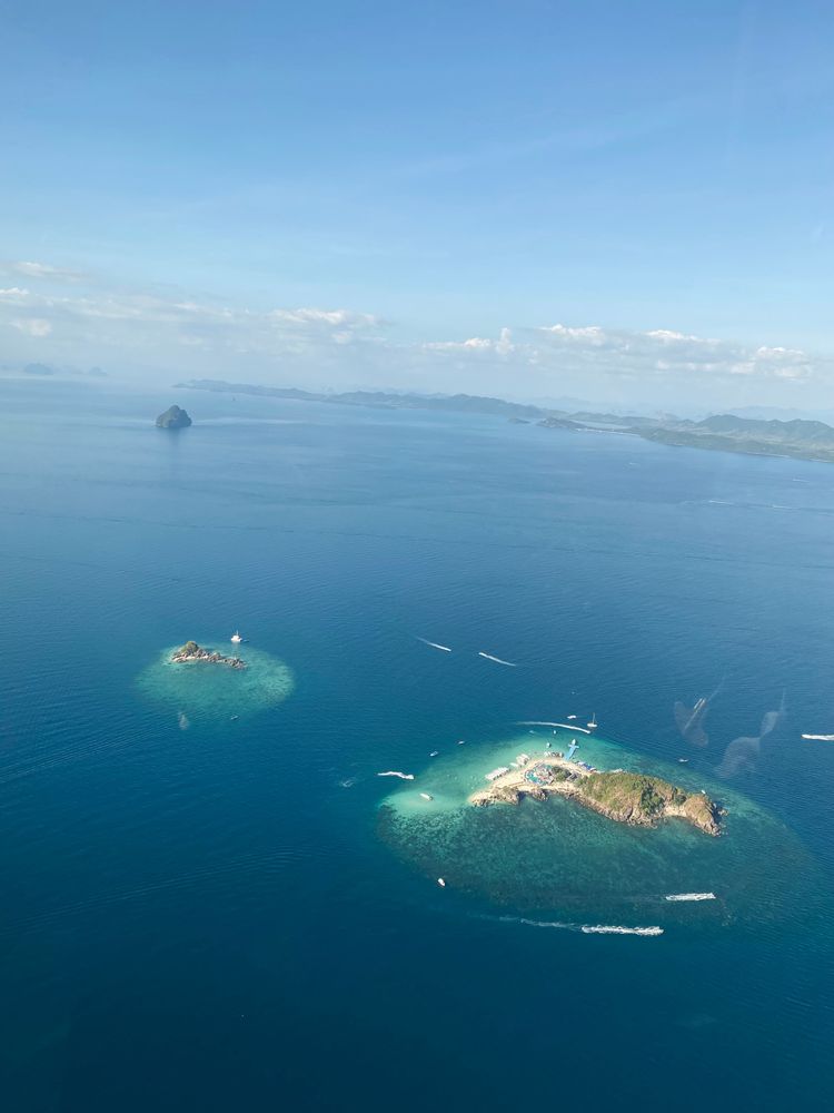 Phuket coastline from above the clouds